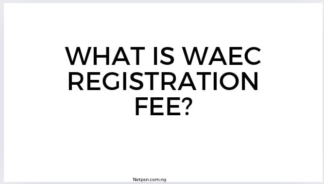 What Is Waec Registration Fee